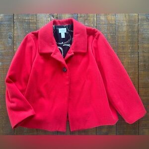 CHICOS Sweet Red Short Jacket 2 (Medium)‎